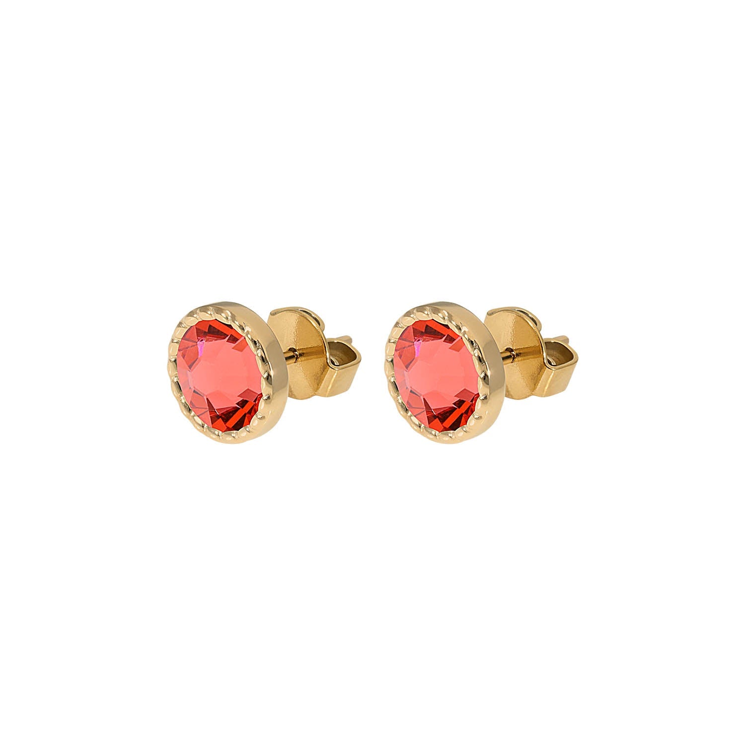 Bocconi Flat Stud Earring 0.35" - Gold