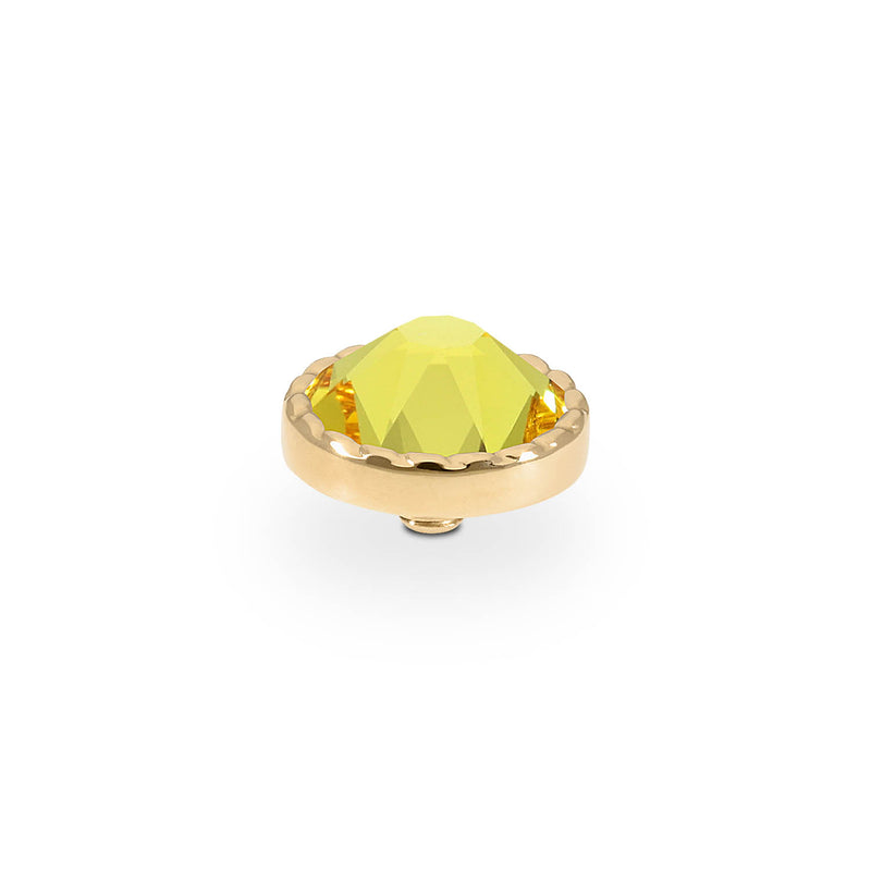 Bocconi Flat Top 0.35" - Gold light topaz