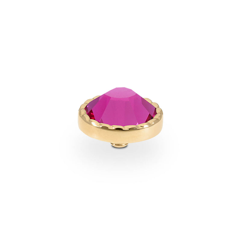 Bocconi Flat Top 0.35" - Gold fuchsia