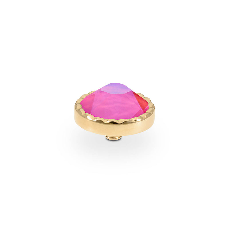 Bocconi Flat Top 0.35" - Gold lotus pink delite