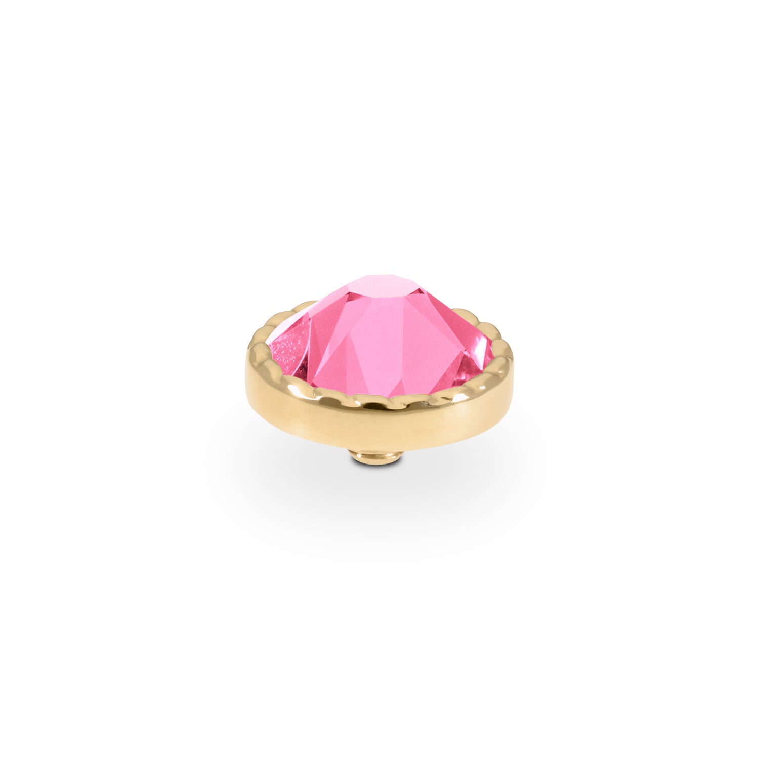 Bocconi Flat Top 0.35" - Gold Crystal Dahlia Ignite