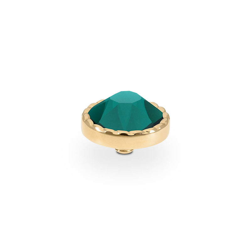 Bocconi Flat Top 0.35" - Gold emerald
