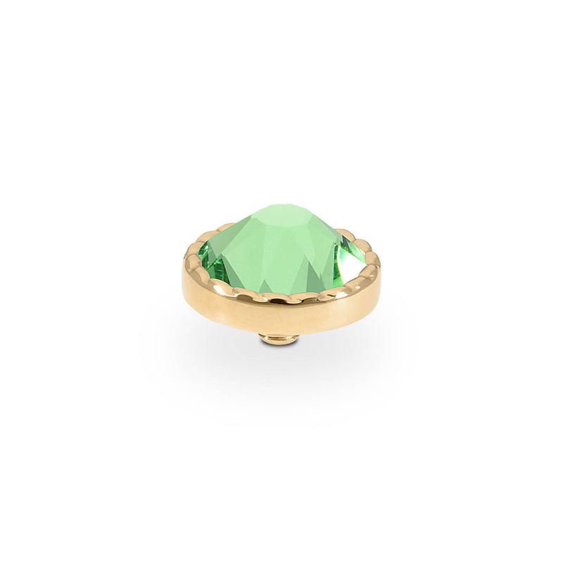 Bocconi Flat Top 0.35" - Gold peridot