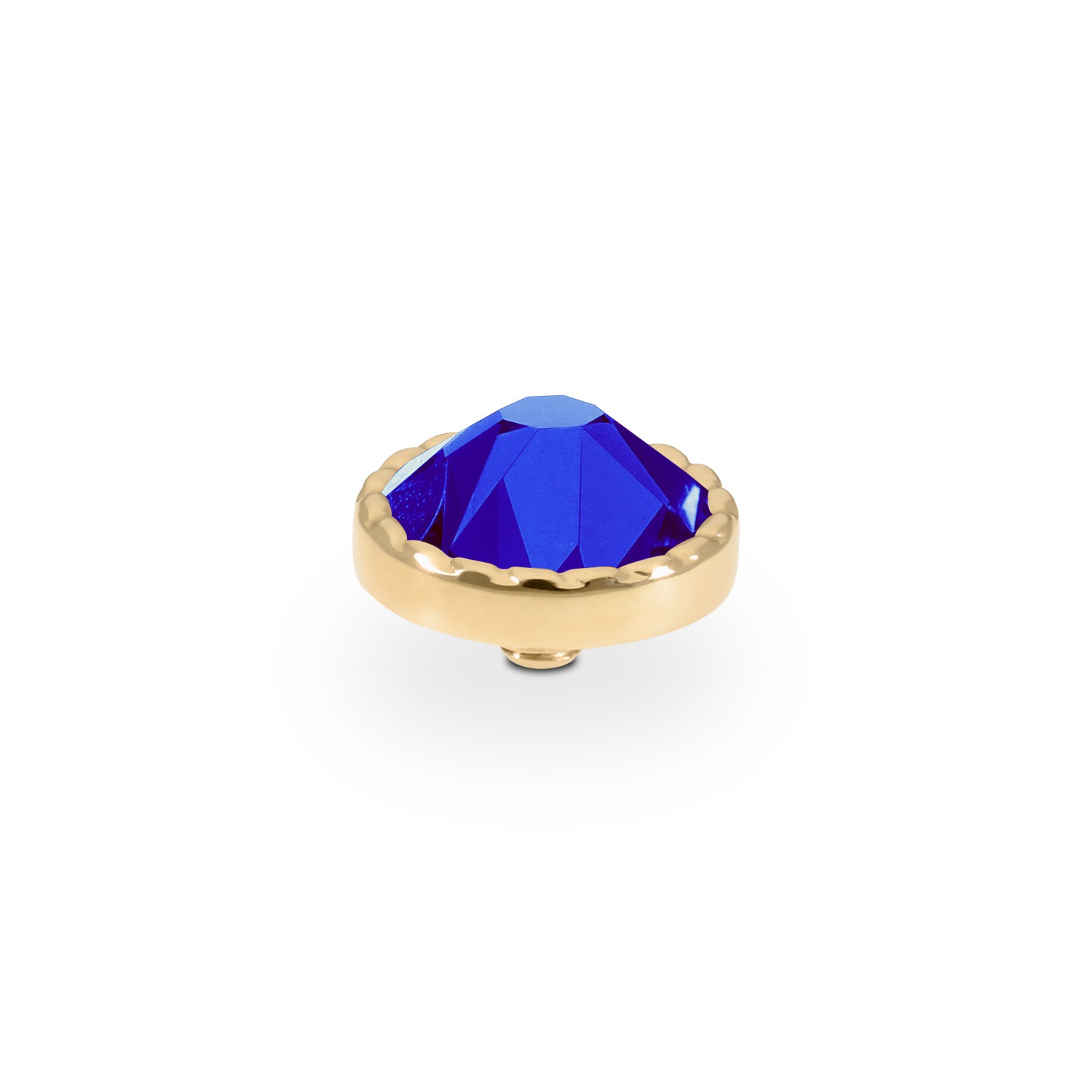Bocconi Flat Top 0.35" - Gold ReCreated Dark Sapphire