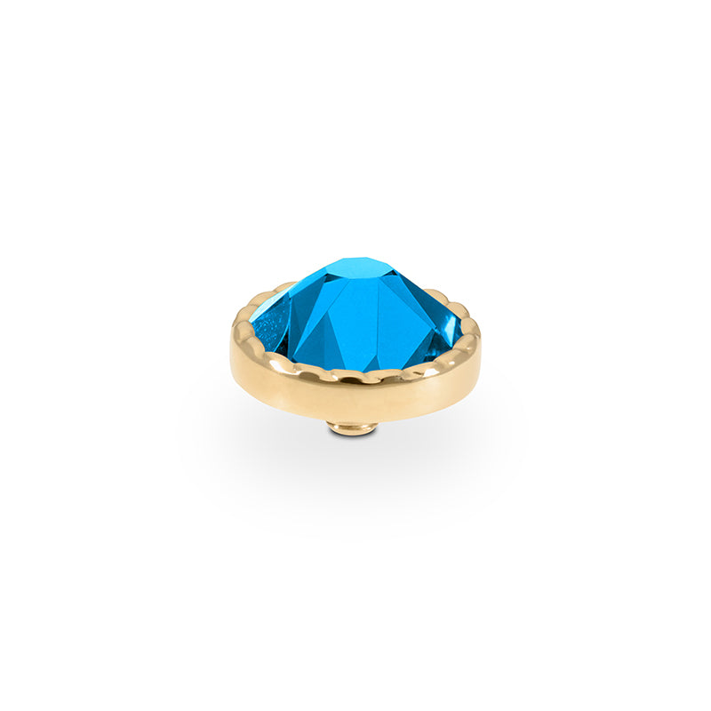 Bocconi Flat Top 0.35" - Gold Denim Blue