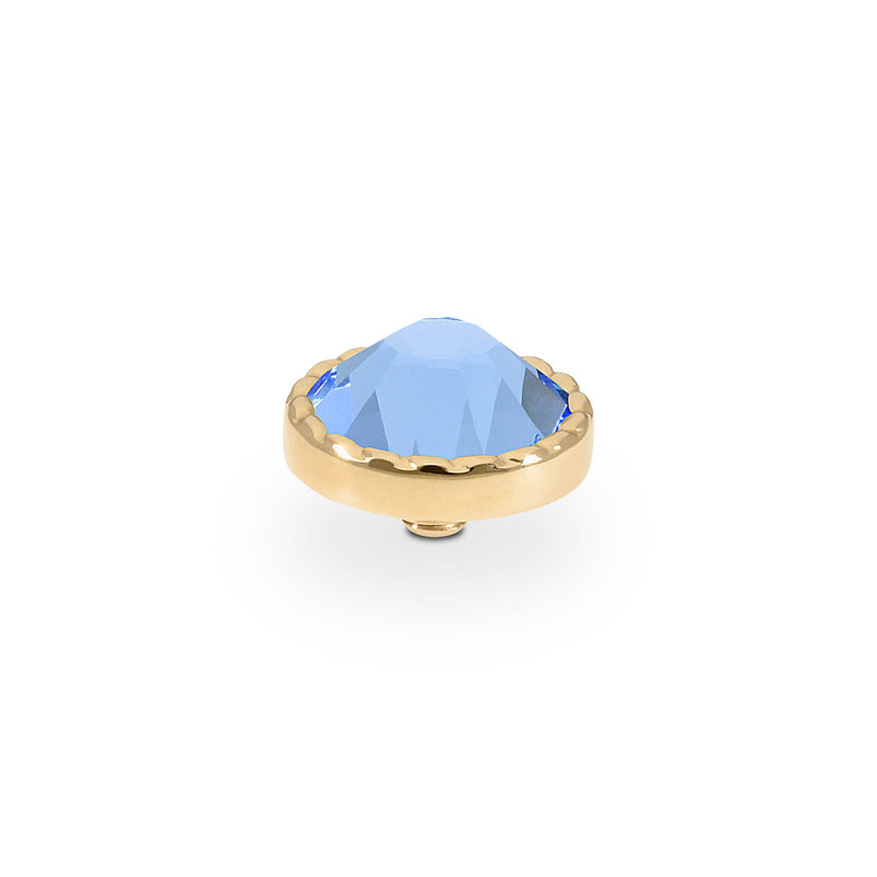 Bocconi Flat Top 0.35" - Gold light sapphire