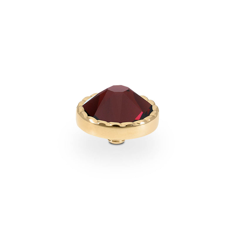 Bocconi Flat Top 0.35" - Gold Burgundy