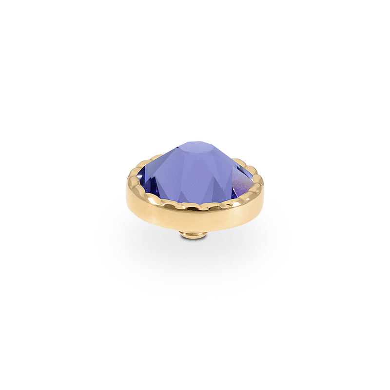 Bocconi Flat Top 0.35" - Gold tanzanite
