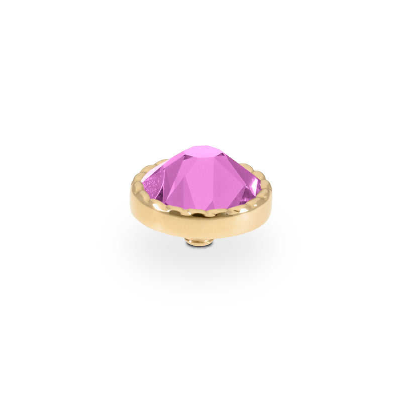 Bocconi Flat Top 0.35" - Gold Crystal Orchid Ignite