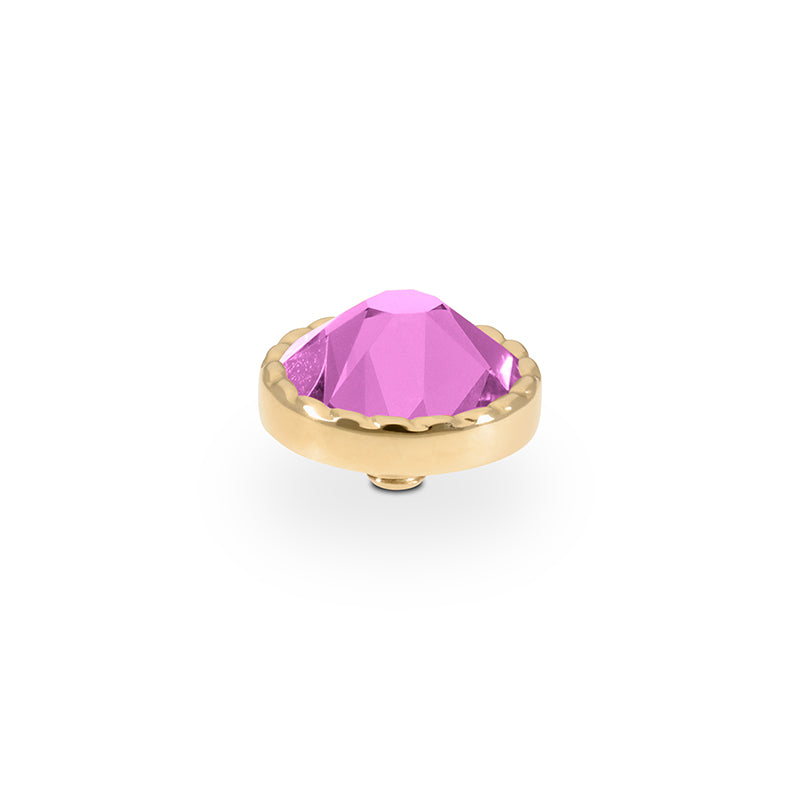 Bocconi Flat Top 0.35" - Gold Crystal Orchid Ignite