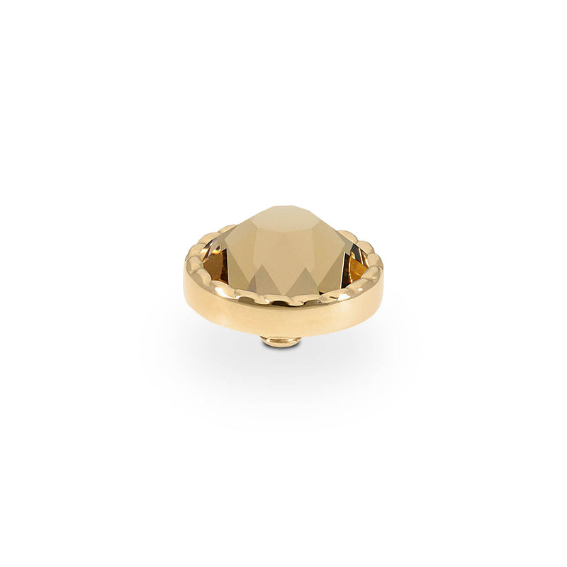 Bocconi Flat Top 0.35" - Gold light colorado topaz