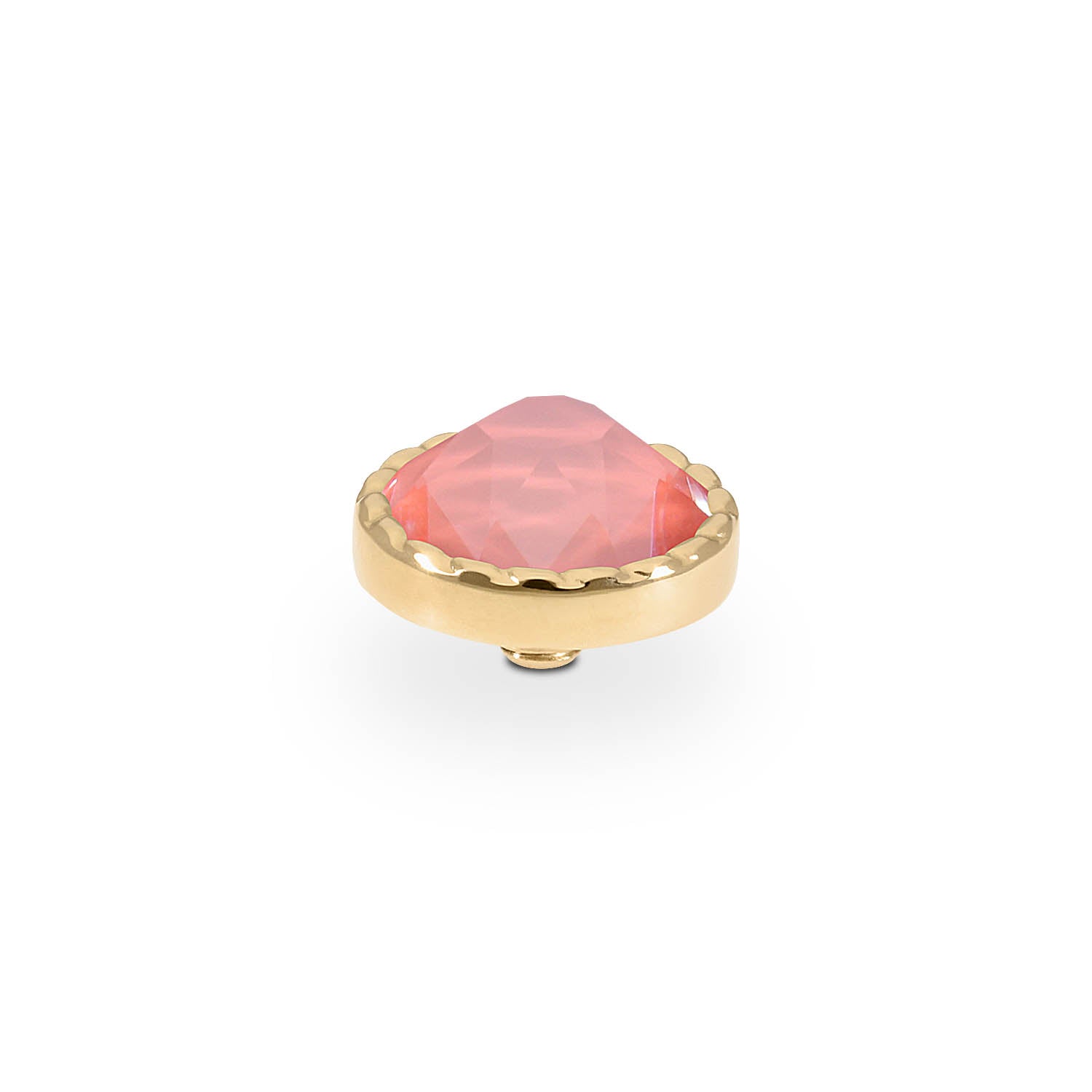 Bocconi Flat Top 0.35" - Gold crystal maroon ignite