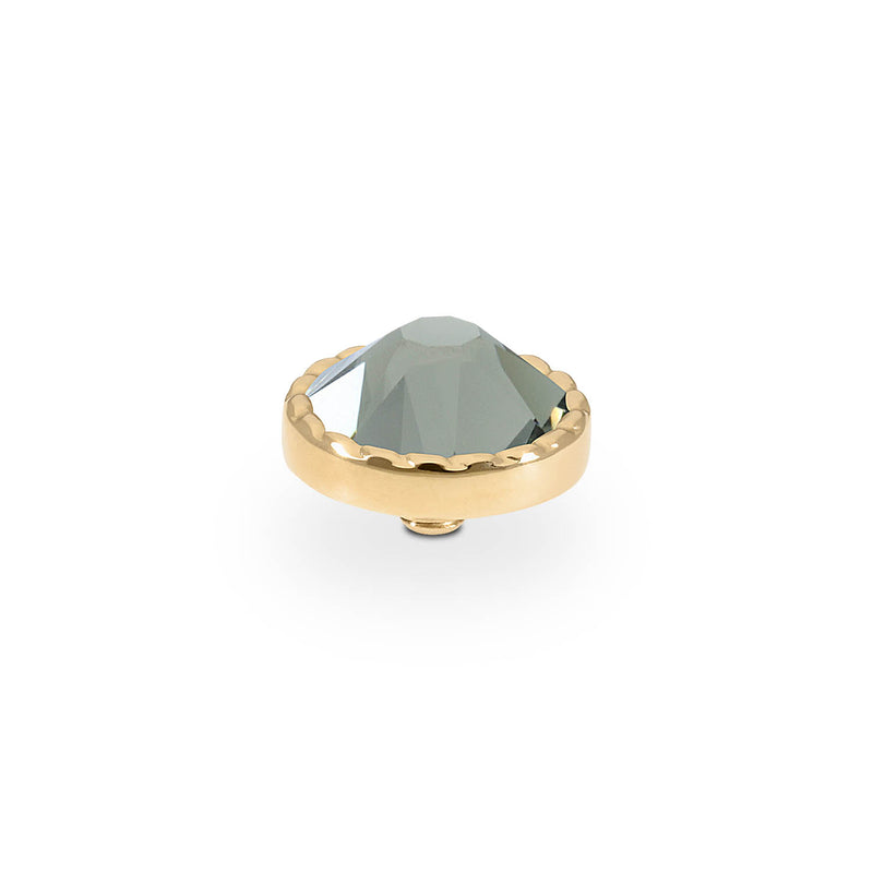 Bocconi Flat Top 0.35" - Gold black diamond