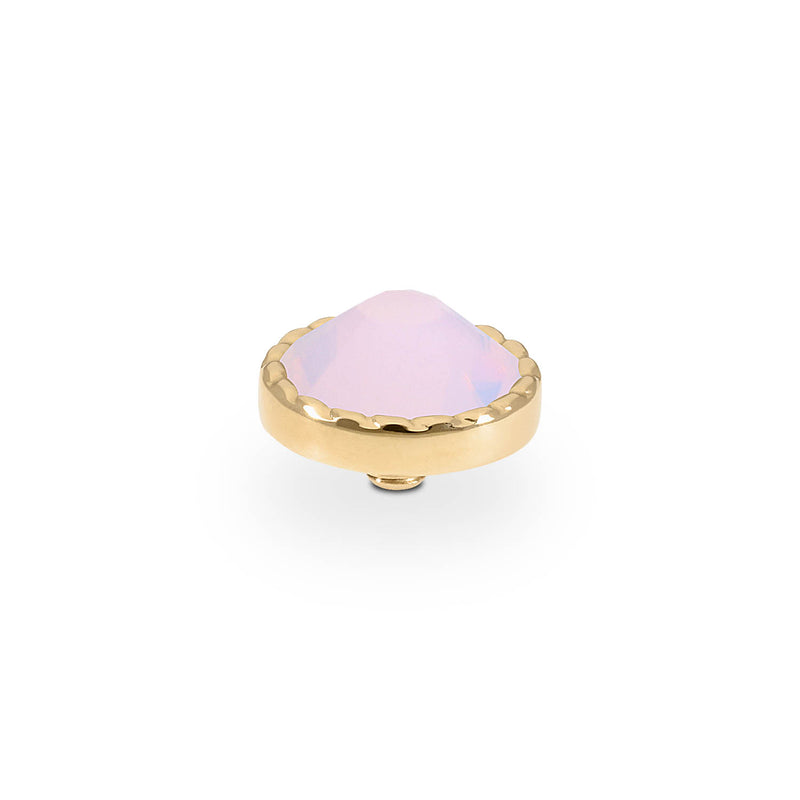 Bocconi Flat Top 0.35" - Gold rose opal