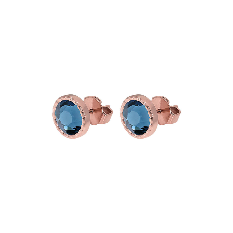 Bocconi Flat Stud Earring 0.35" - Rose Gold montana