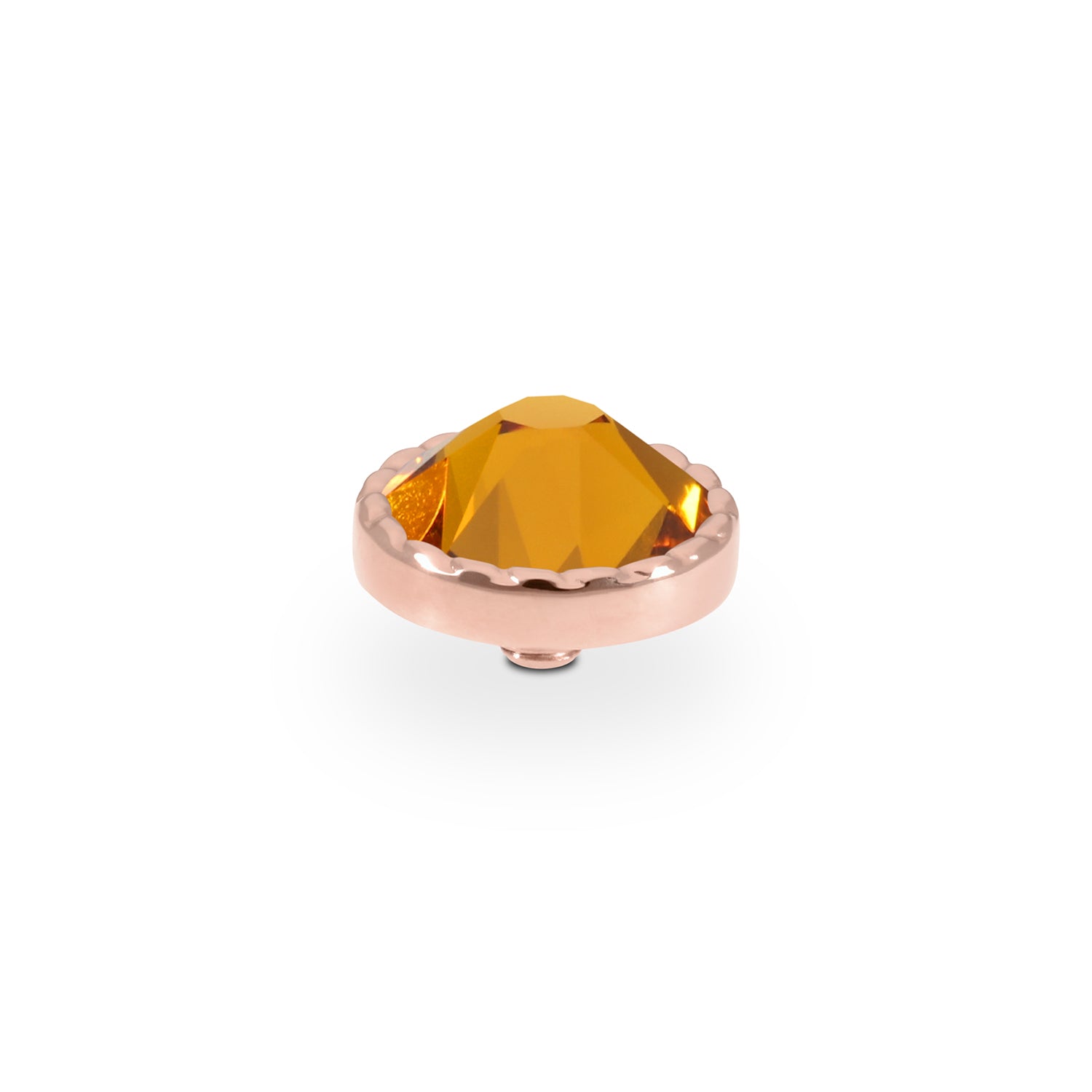 Bocconi Flat Top 0.35" - Rose Gold Topaz