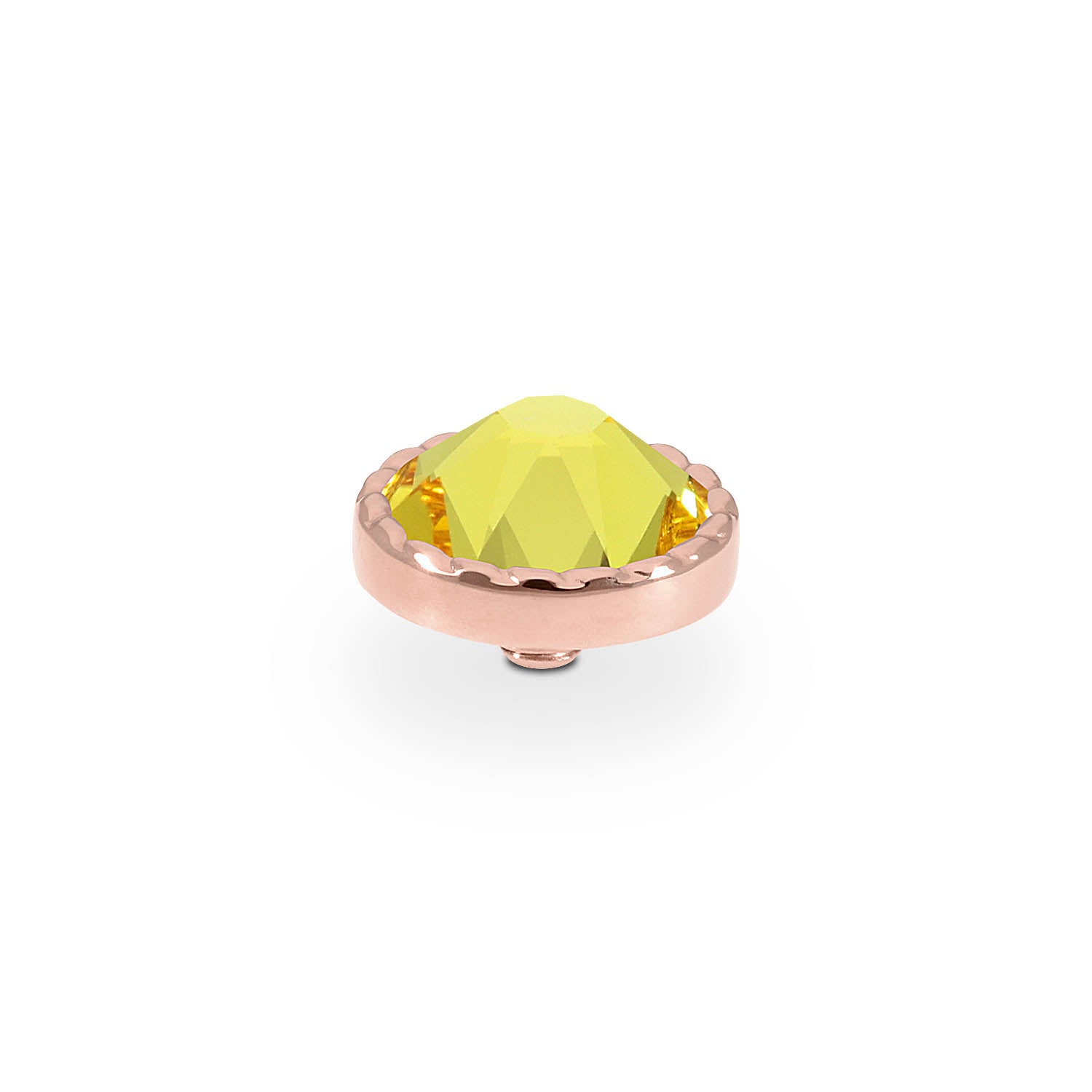 Bocconi Flat Top 0.35" - Rose Gold light topaz