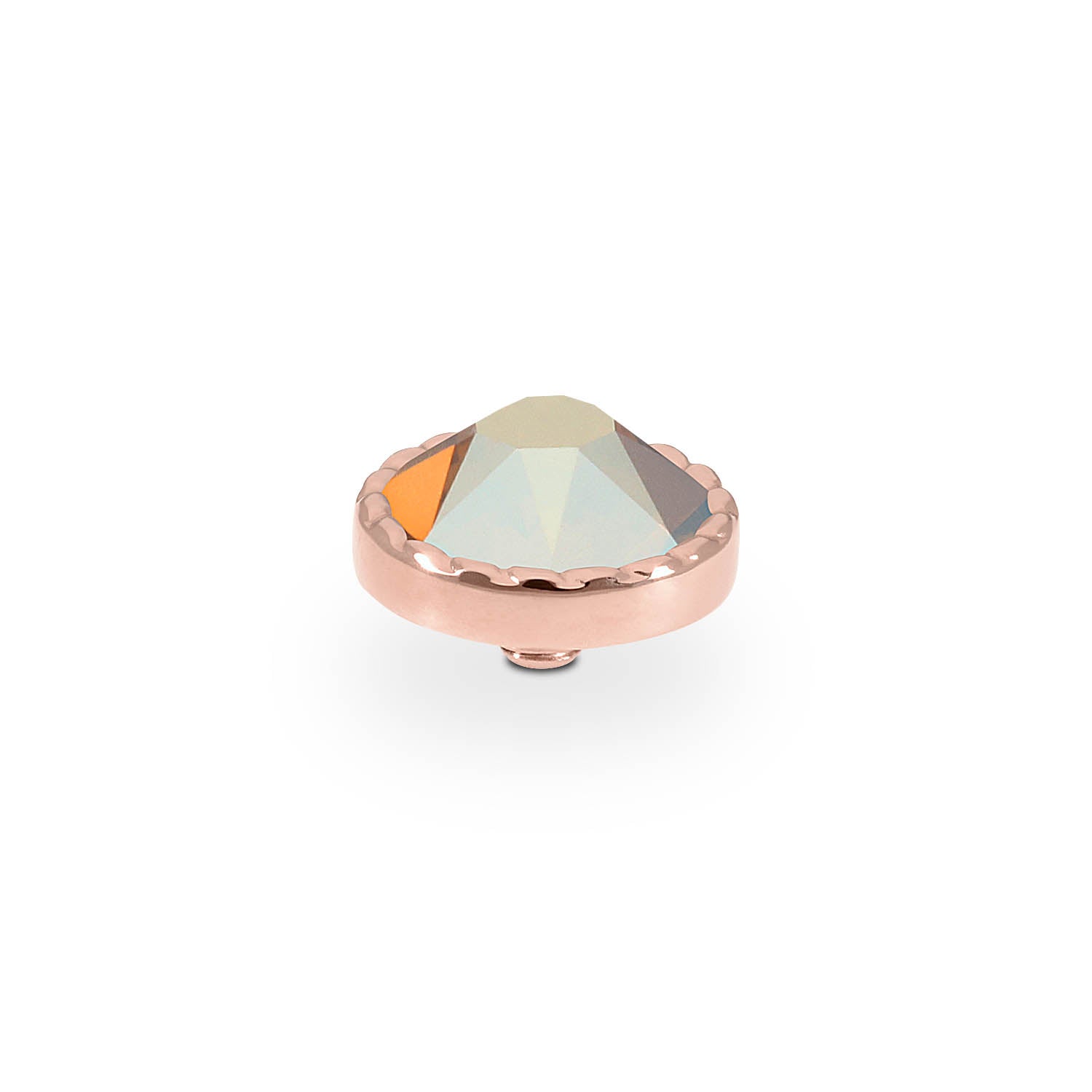 Bocconi Flat Top 0.35" - Rose Gold metallic sunshine