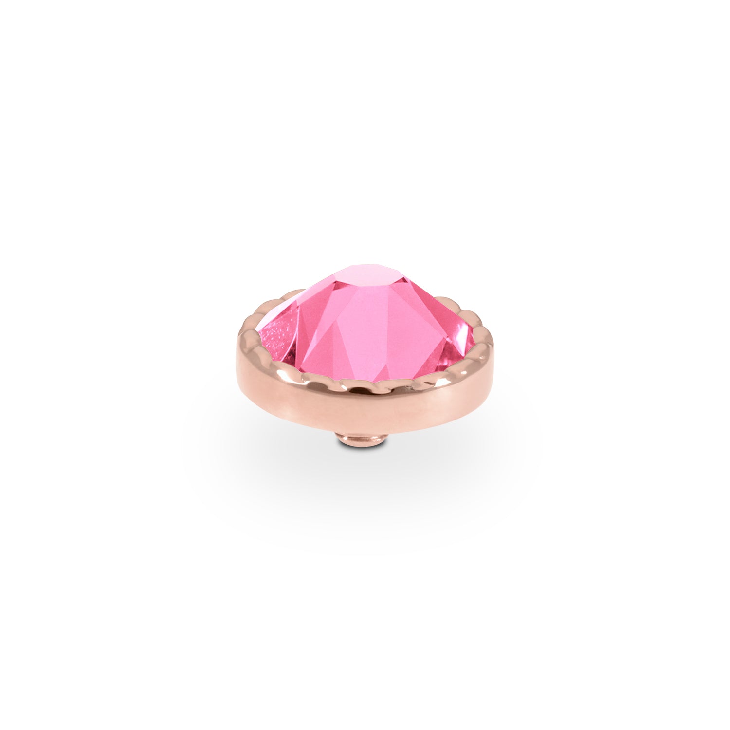 Bocconi Flat Top 0.35" - Rose Gold Crystal Dahlia Ignite