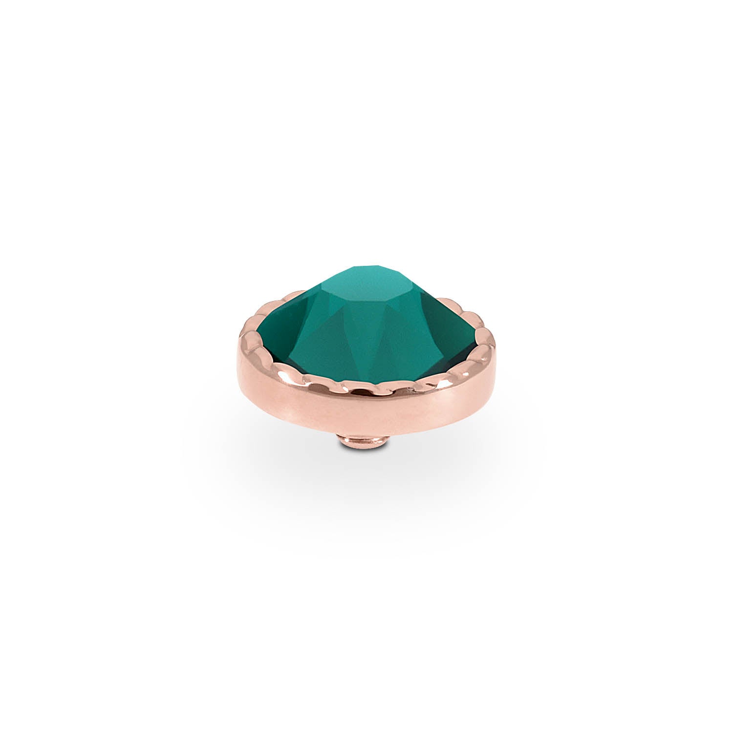 Bocconi Flat Top 0.35" - Rose Gold emerald