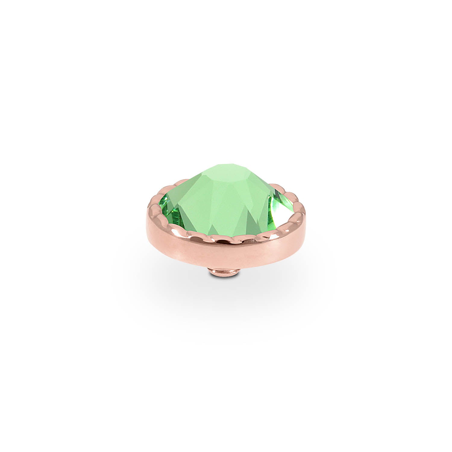 Bocconi Flat Top 0.35" - Rose Gold peridot
