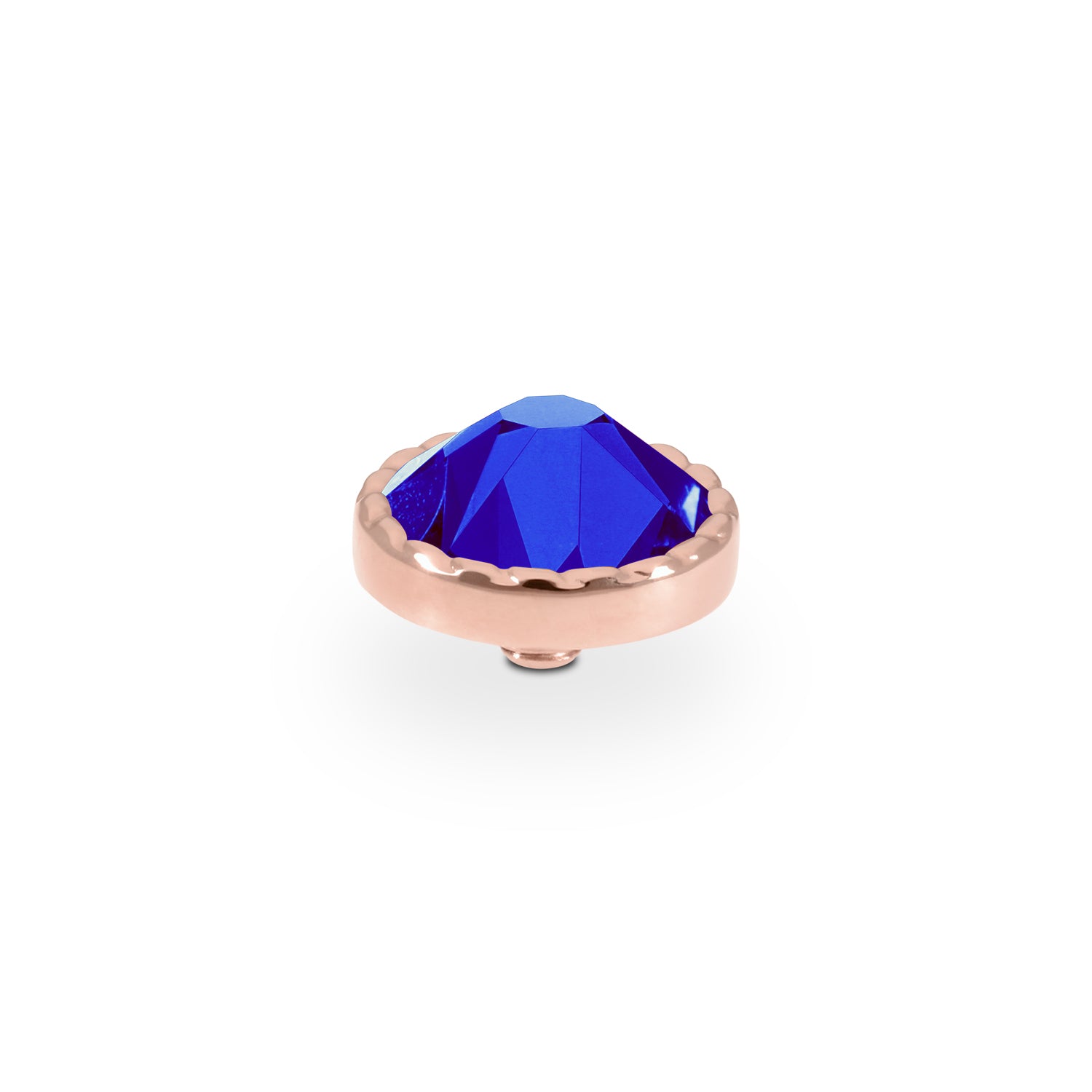 Bocconi Flat Top 0.35" - Rose Gold ReCreated Dark Sapphire