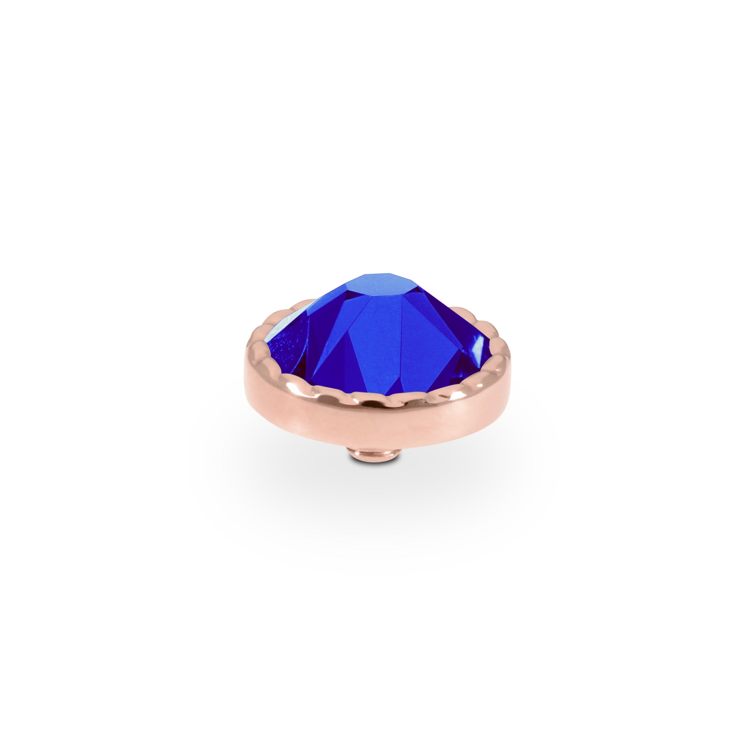 Bocconi Flat Top 0.35" - Rose Gold ReCreated Dark Sapphire