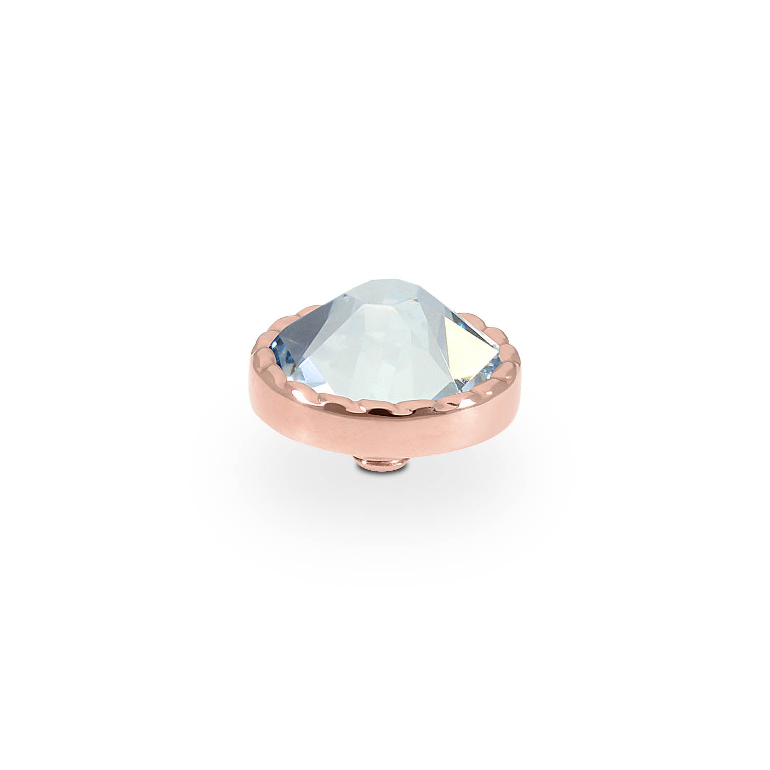 Bocconi Flat Top 0.35" - Rose Gold blue shade