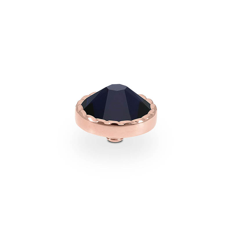 Bocconi Flat Top 0.35" - Rose Gold Dark Indigo