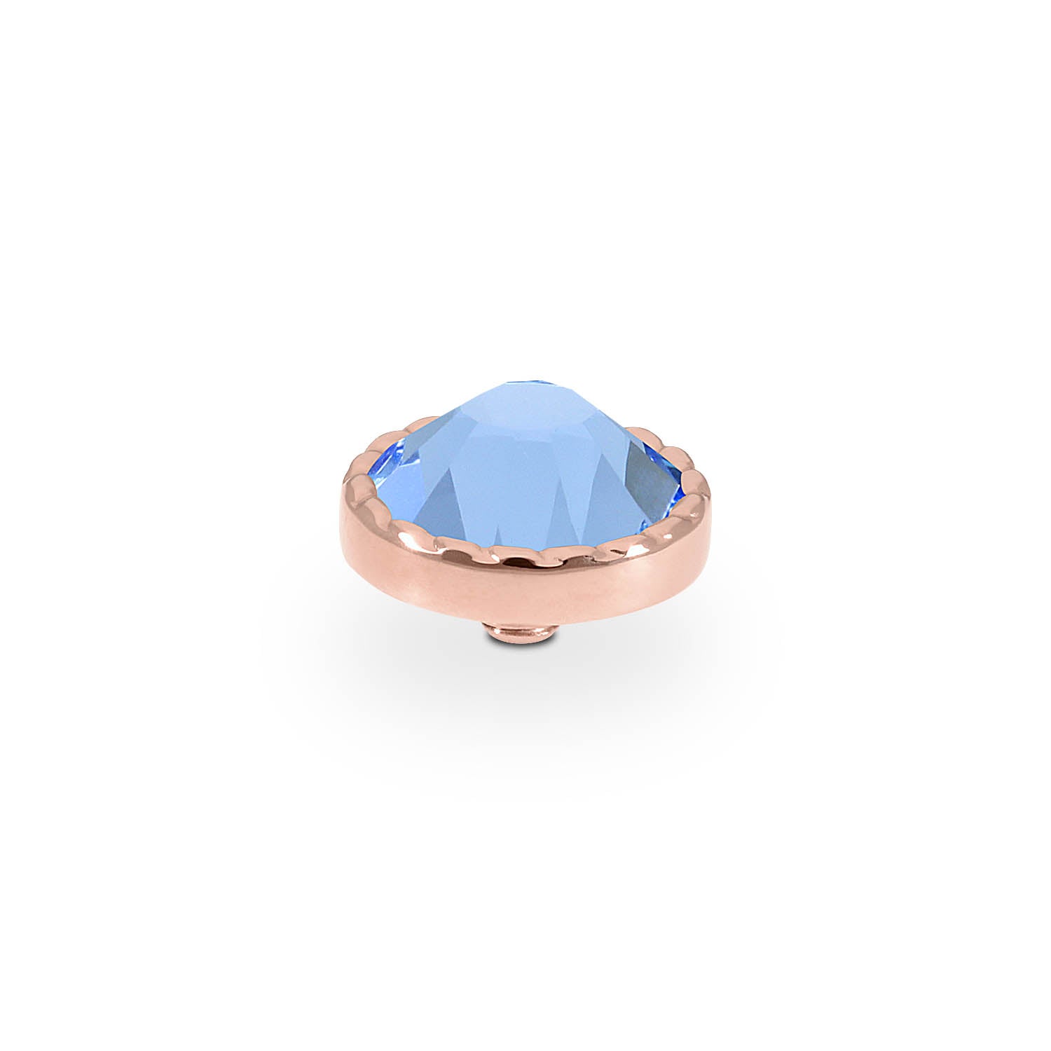 Bocconi Flat Top 0.35" - Rose Gold light sapphire