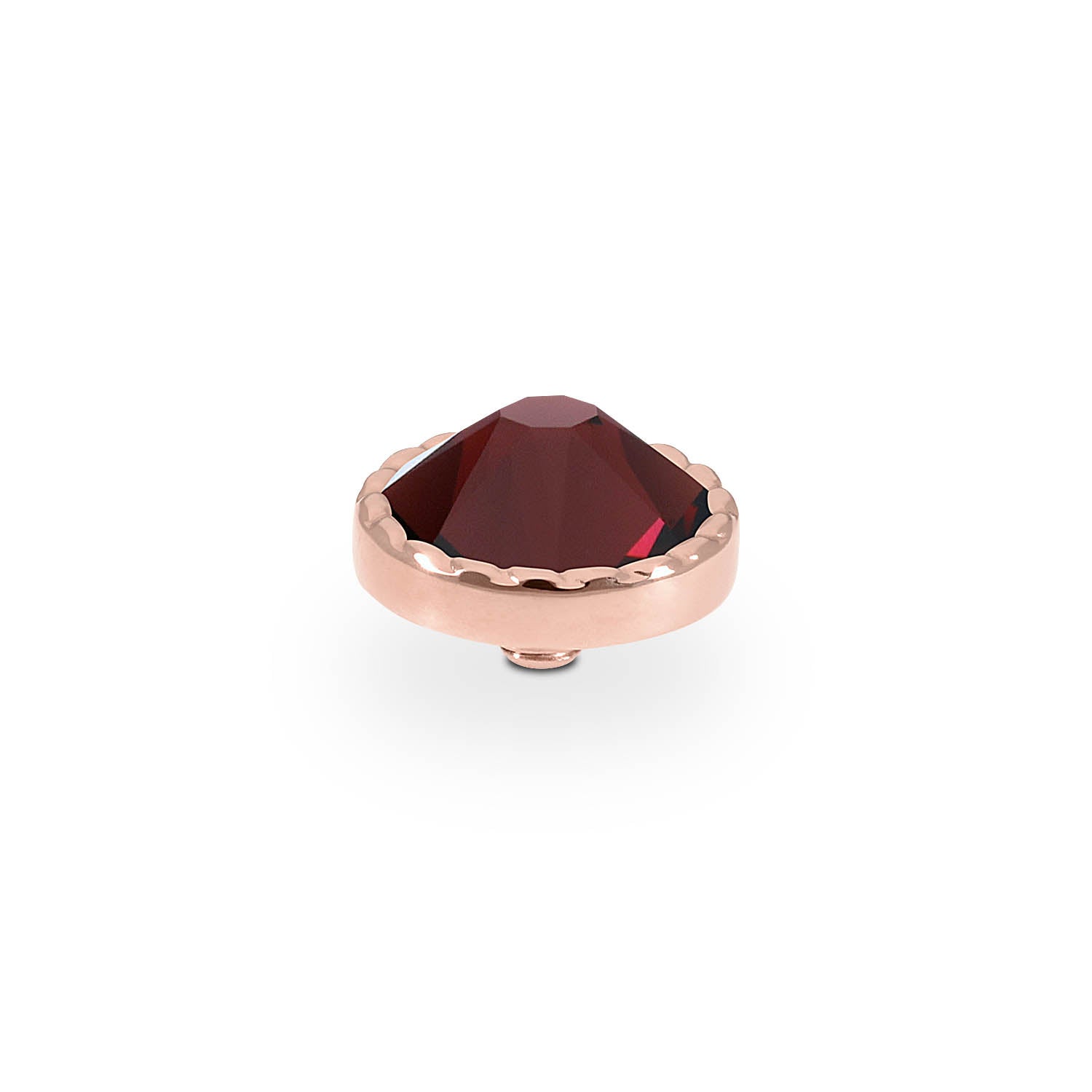 Bocconi Flat Top 0.35" - Rose Gold Burgundy