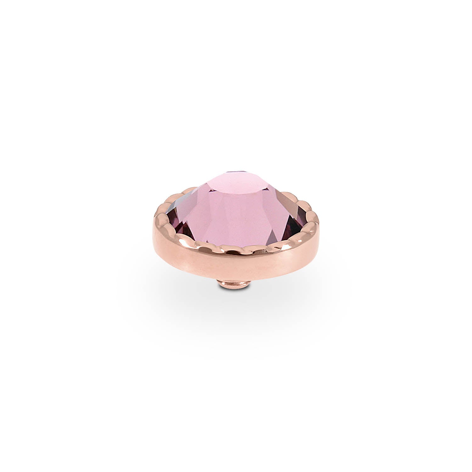 Bocconi Flat Top 0.35" - Rose Gold light amethyst