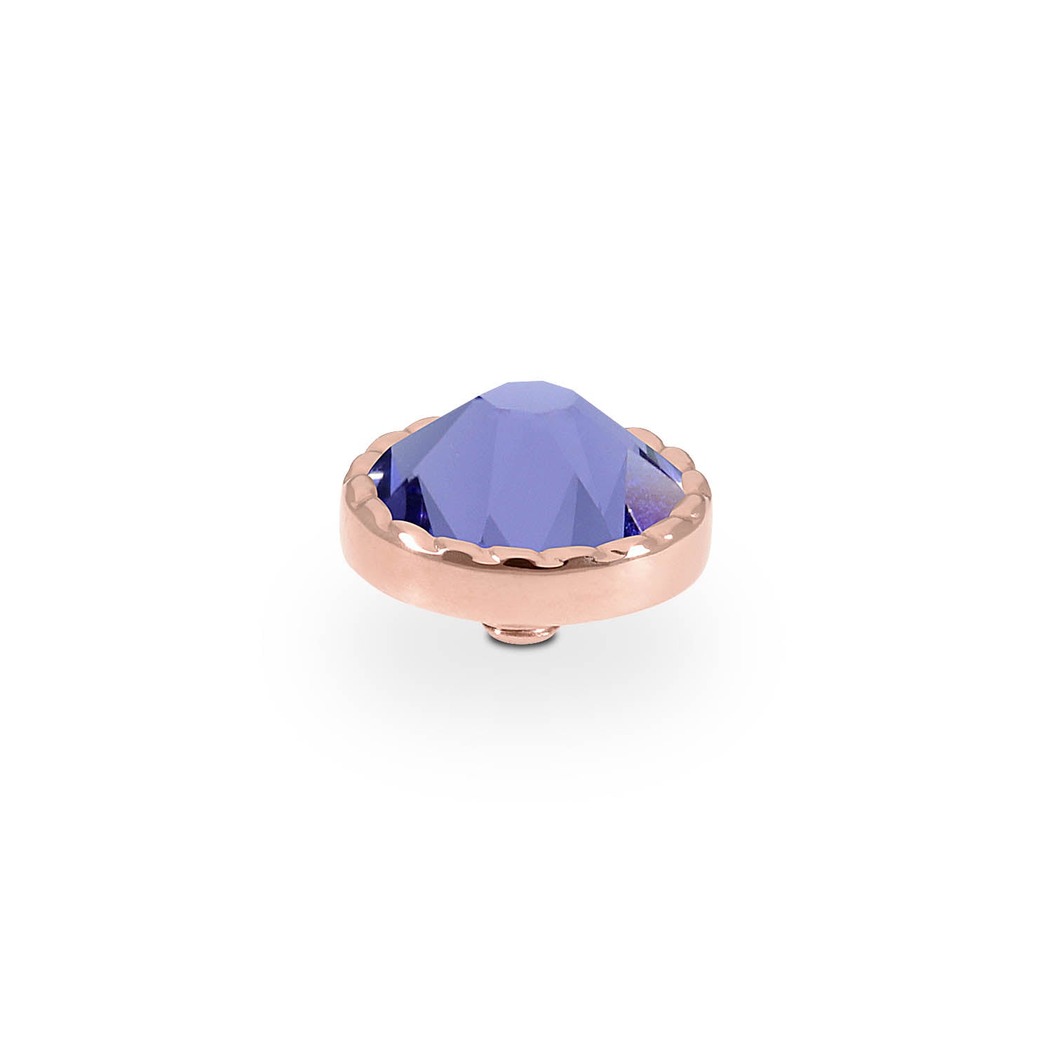 Bocconi Flat Top 0.35" - Rose Gold tanzanite