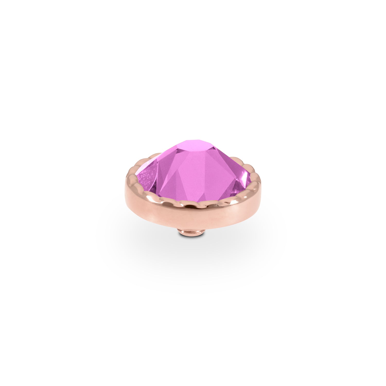 Bocconi Flat Top 0.35" - Rose Gold Crystal Orchid Ignite