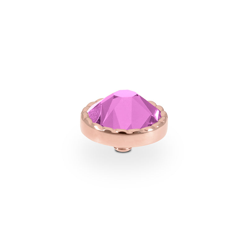 Bocconi Flat Top 0.35" - Rose Gold Crystal Orchid Ignite