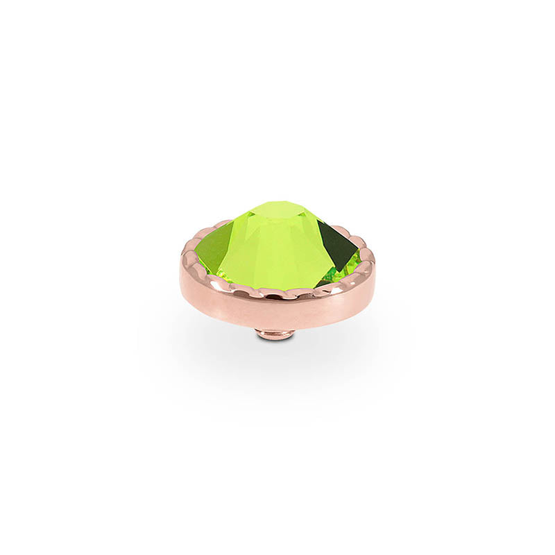 Bocconi Flat Top 0.35" - Rose Gold Citrus Green