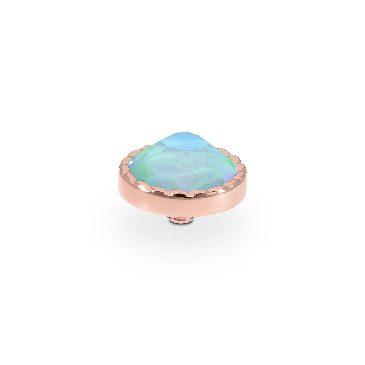 Bocconi Flat Top 0.35" - Rose Gold silky sage delite