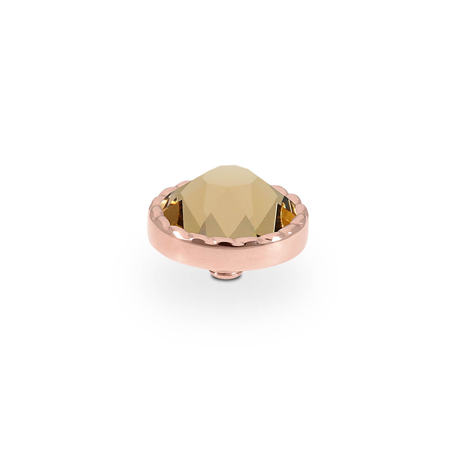 Bocconi Flat Top 0.35" - Rose Gold light colorado topaz
