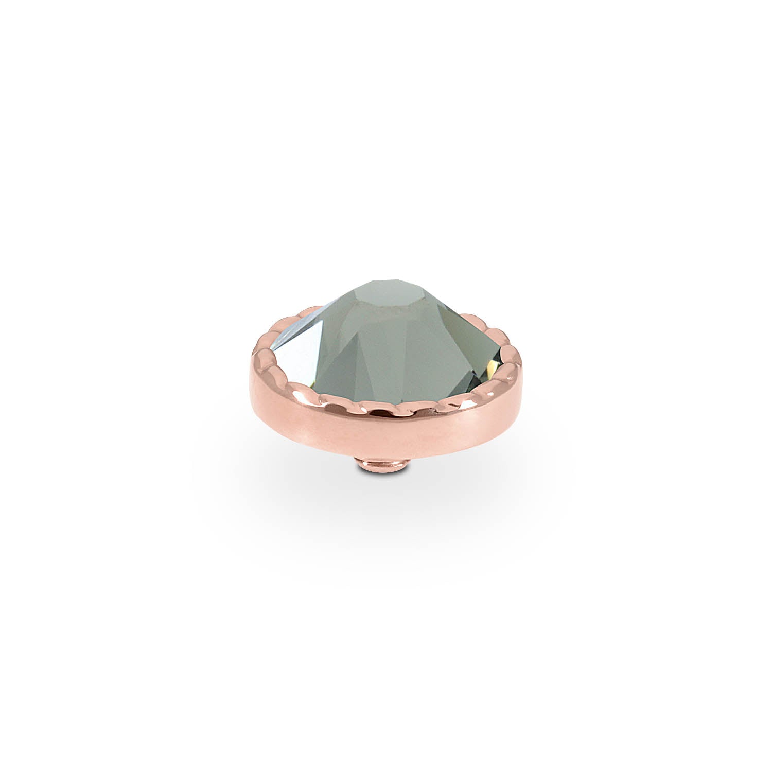 Bocconi Flat Top 0.35" - Rose Gold black diamond
