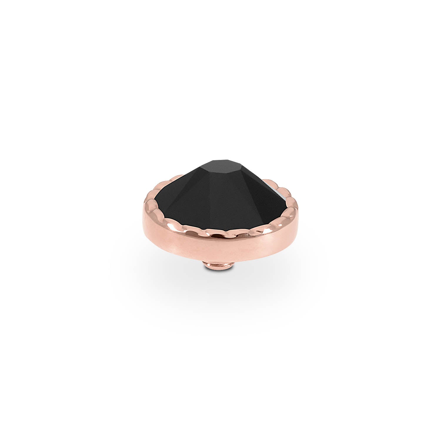 Bocconi Flat Top 0.35" - Rose Gold jet