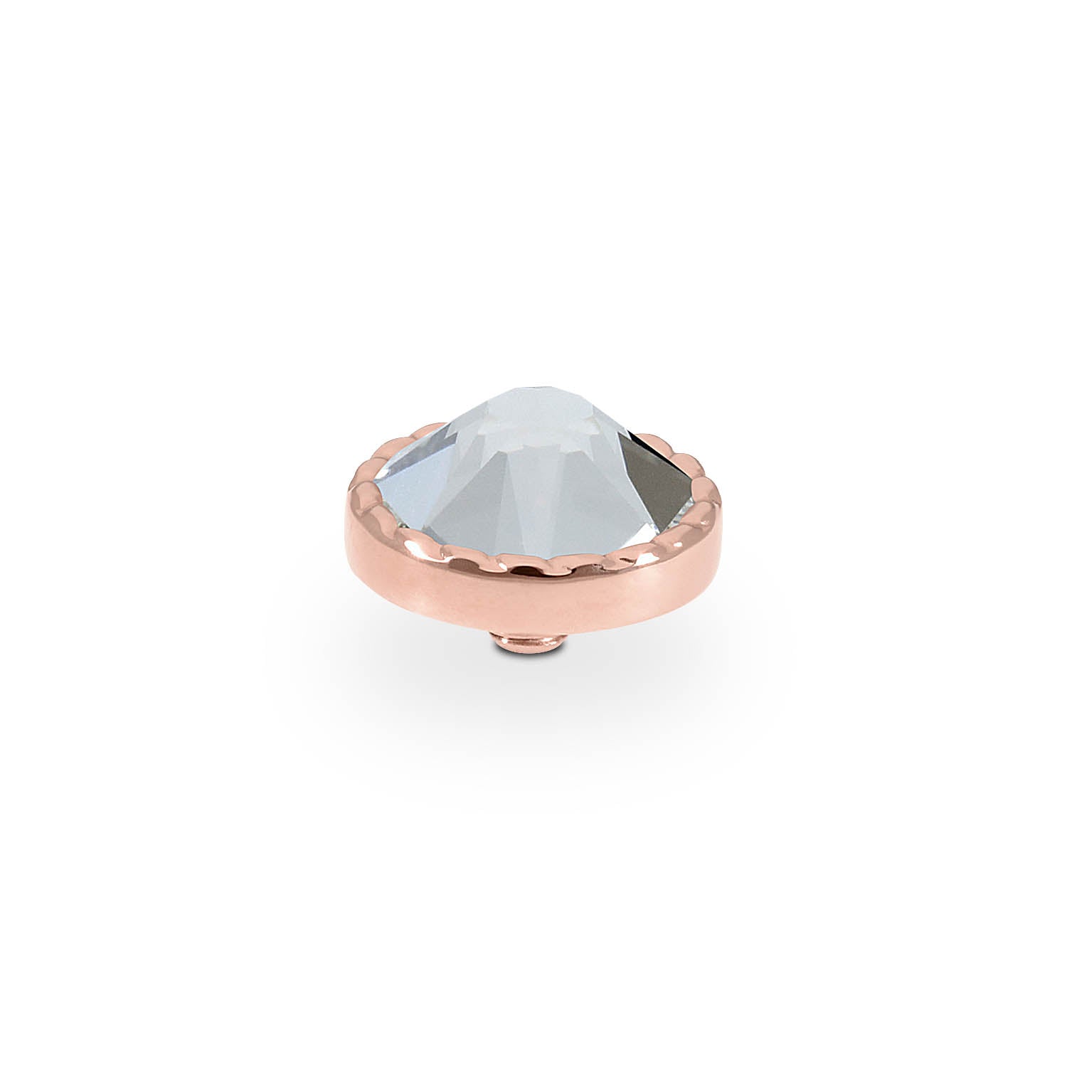 Bocconi Flat Top 0.35" - Rose Gold crystal