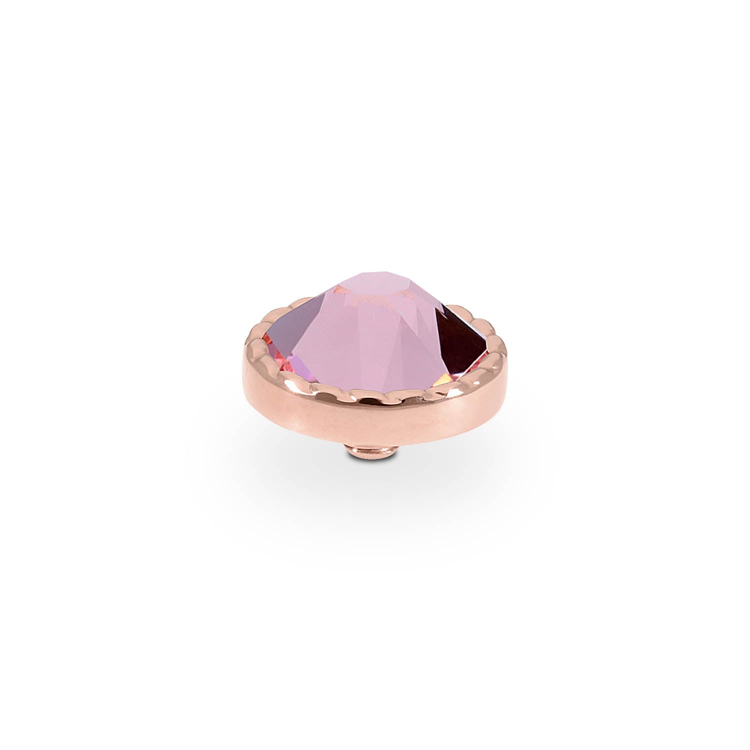 Bocconi Flat Top 0.35" - Rose Gold Light Rose