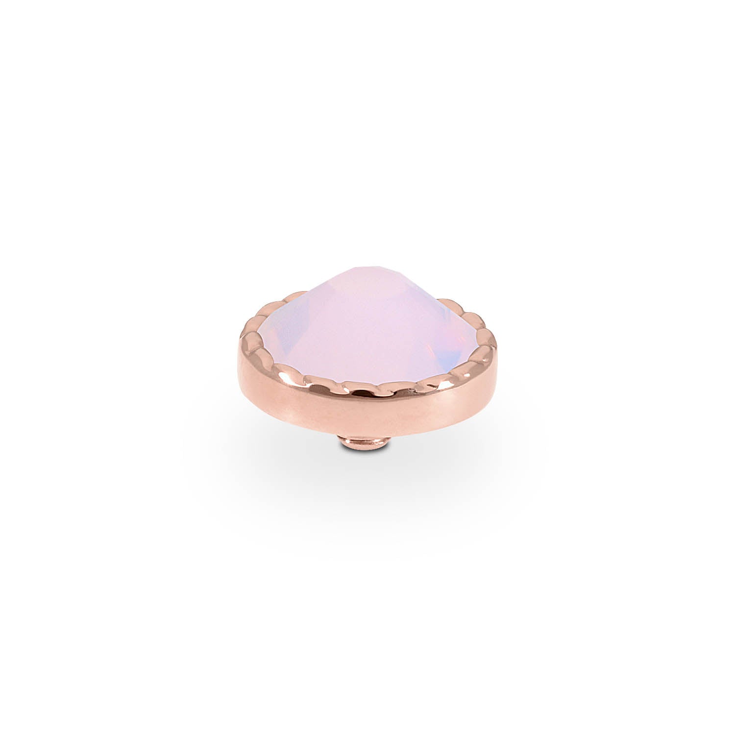 Bocconi Flat Top 0.35" - Rose Gold rose opal