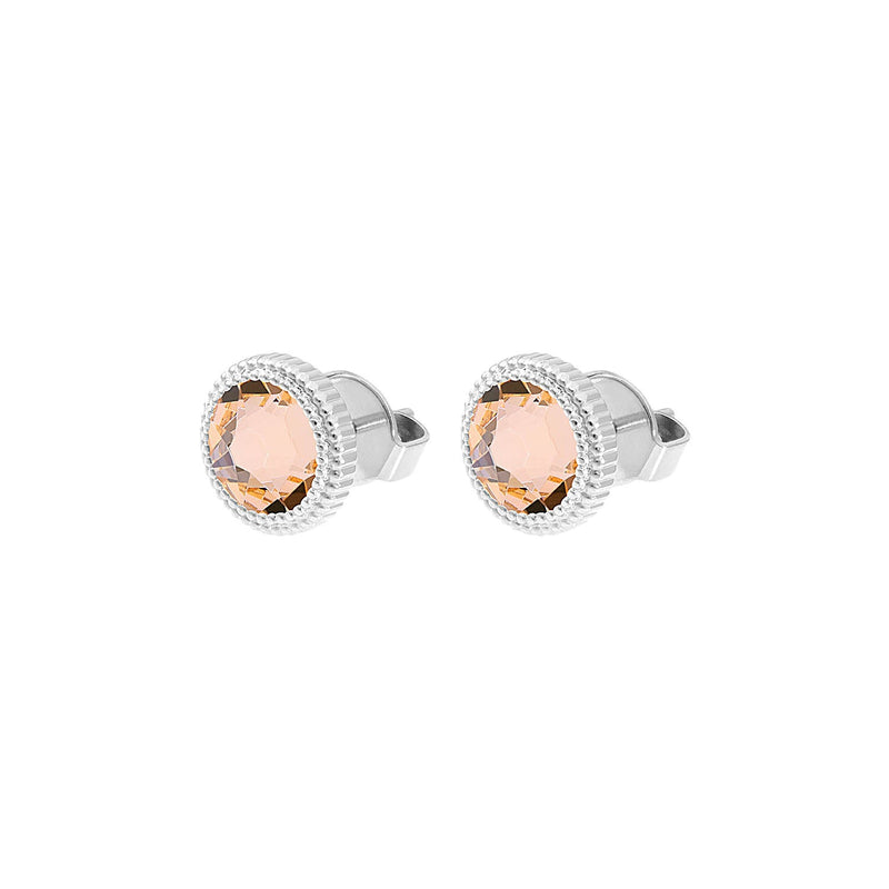 Fabero Flat Stud Earring 0.4" - Silver