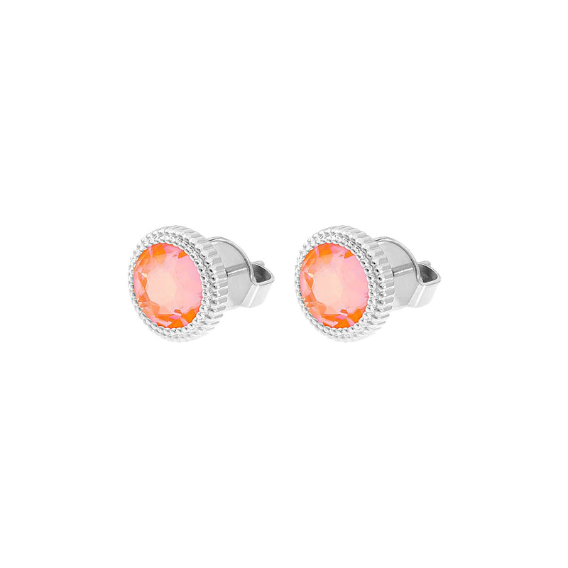 Fabero Flat Stud Earring 0.4" - Silver