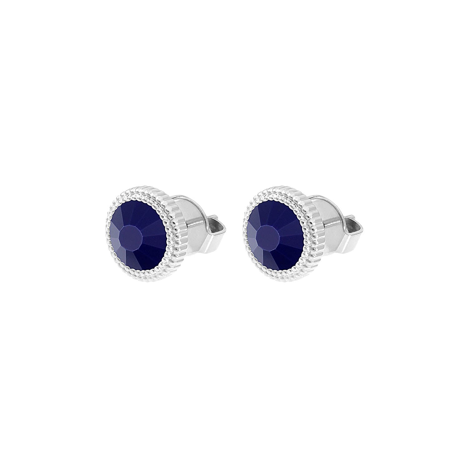 Fabero Flat Stud Earring 0.4" - Silver