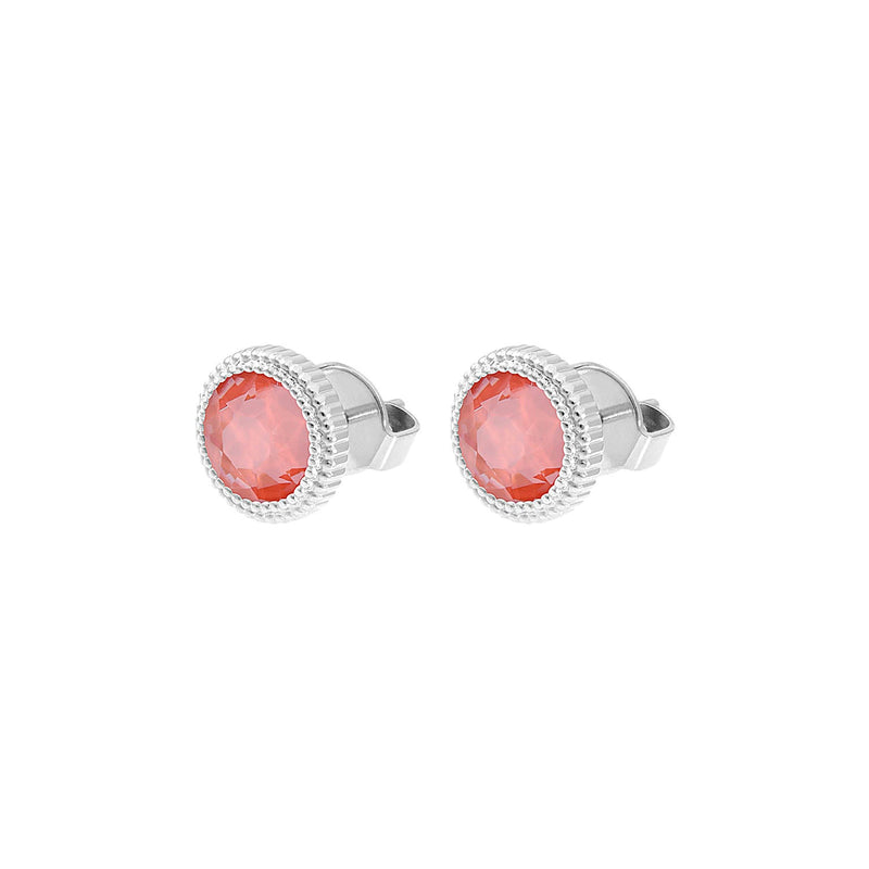 Fabero Flat Stud Earring 0.4" - Silver