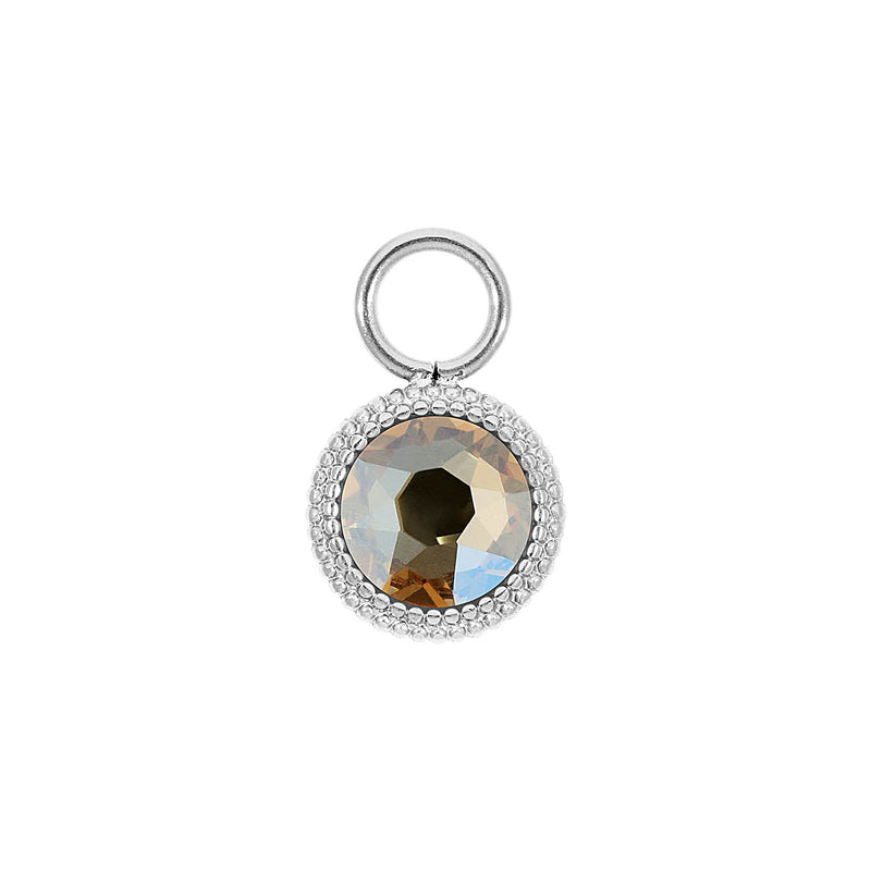 Fabero Flat Charm 0.4" - Silver golden shadow