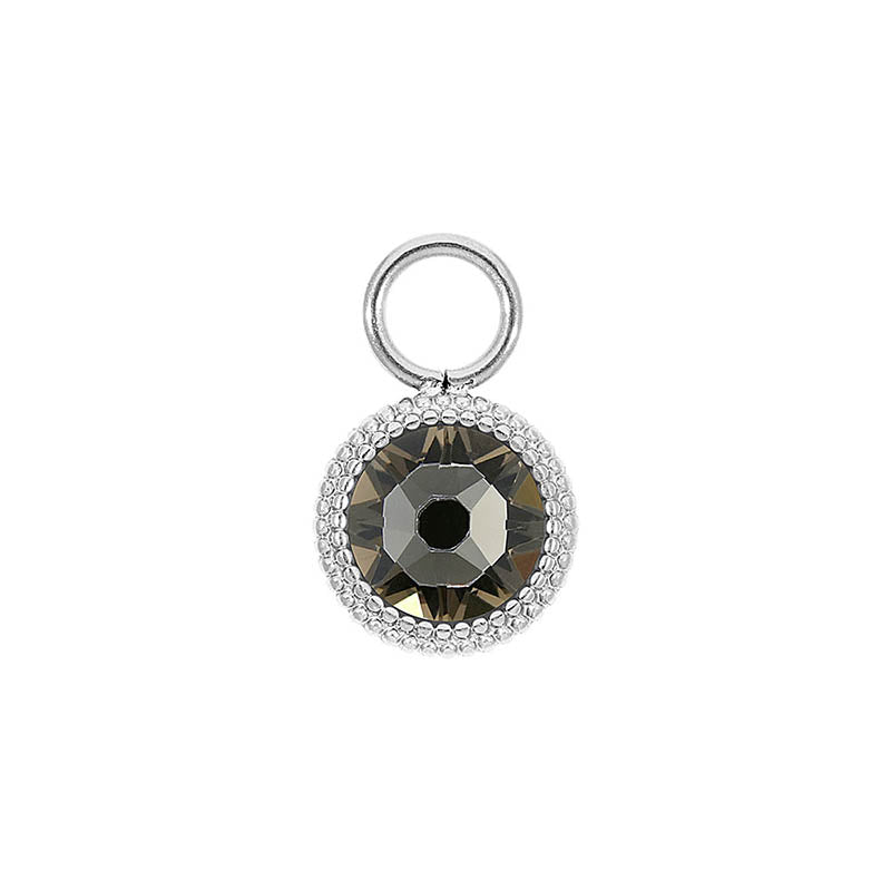 Fabero Flat Charm 0.4" - Silver Greige
