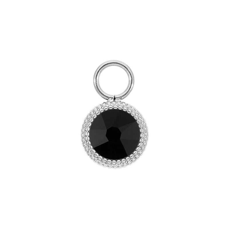 Fabero Flat Charm 0.4" - Silver jet